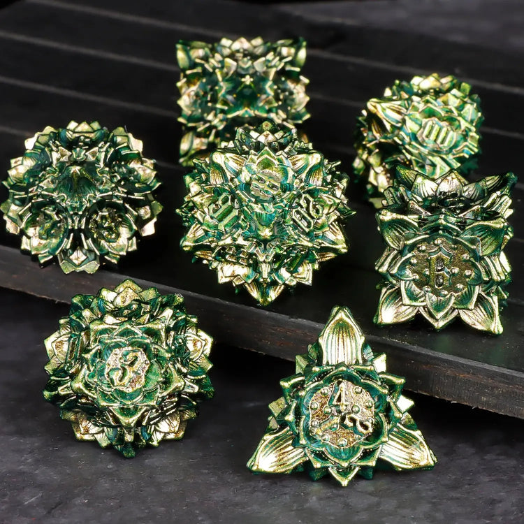 Metal Gear Polyhedral Dice Set – D20 & D6 RPG Dice for D&D, Trailblazer, Warhammer & Tabletop Games Gamers Guild
