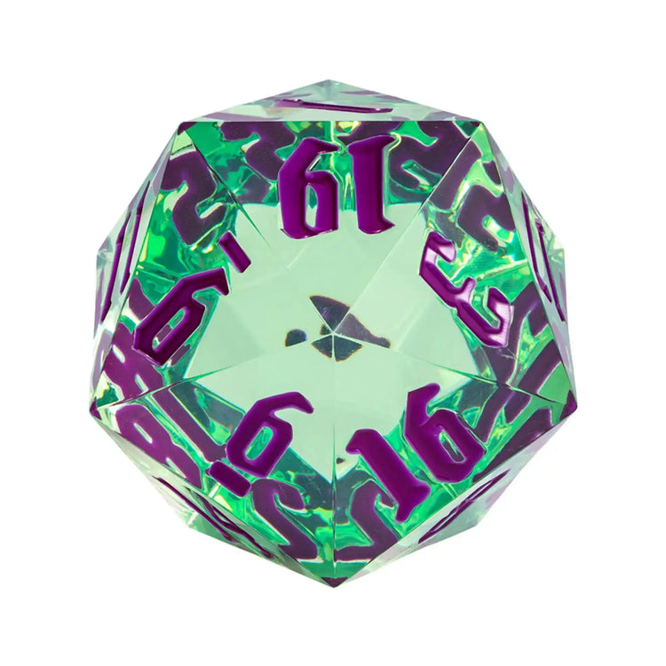 Crystal 55mm D20 Dice – Oversized Acrylic Polyhedral Die for D&D, RPGs & Party Games  Transparent or Solid Color Gamers Guild