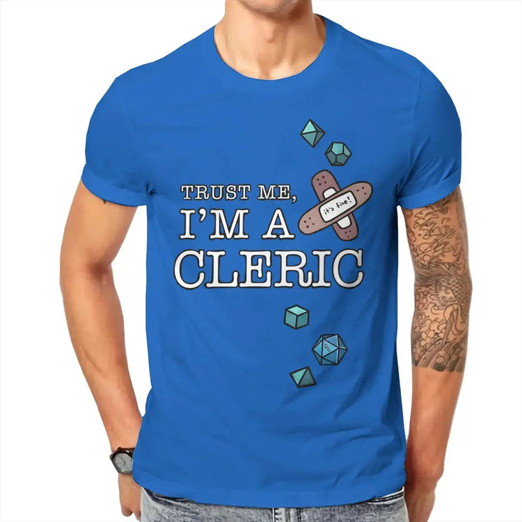Trust Me, I’m a Cleric T-Shirt – Funny DND Cotton Tee for Men | RPG Healer Graphic Shirt Gamers Guild