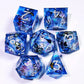 7-Piece Handmade Sharp Edge Resin Dice Set – Translucent Polyhedral Dice for D&D, Pathfinder & Tabletop RPGs Gamers Guild