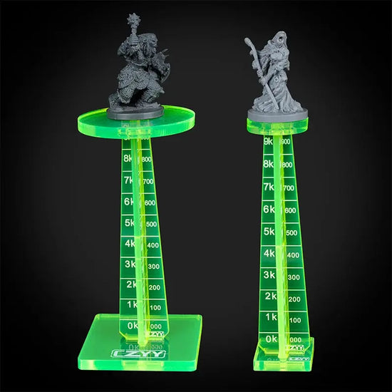 DND Flight Stand Set – 2-Piece Fluorescent Acrylic Combat Risers for Flying Miniatures  Adjustable Height Platforms for RPGs Gamers Guild