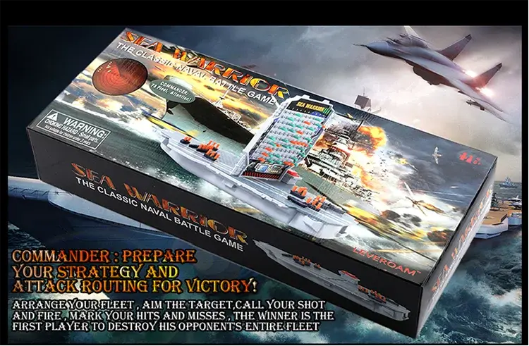 Sea Warrior Battleship Board Game – 2-Player Naval Strategy Game for Kids & Families | Interactive Tabletop Gift for Parties & Holidays Gamers Guild