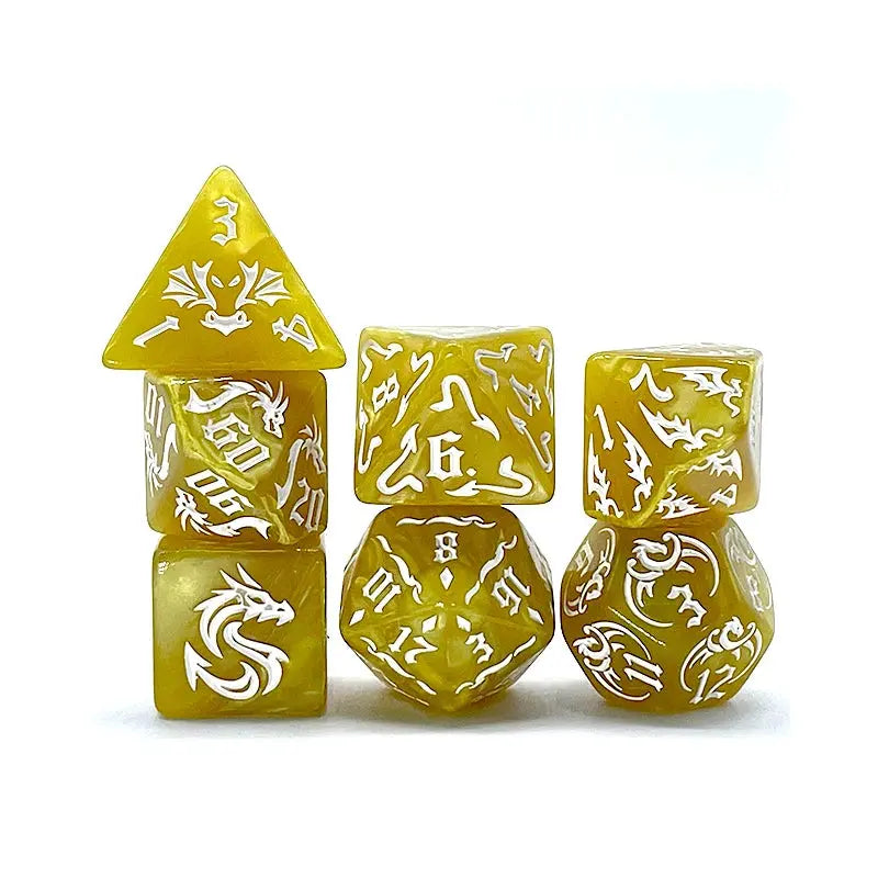7-Piece Dragon Universe Polyhedral Dice Set – Colorful Galaxy-Themed Dice for D&D, Pathfinder & Tabletop RPGs Gamers Guild