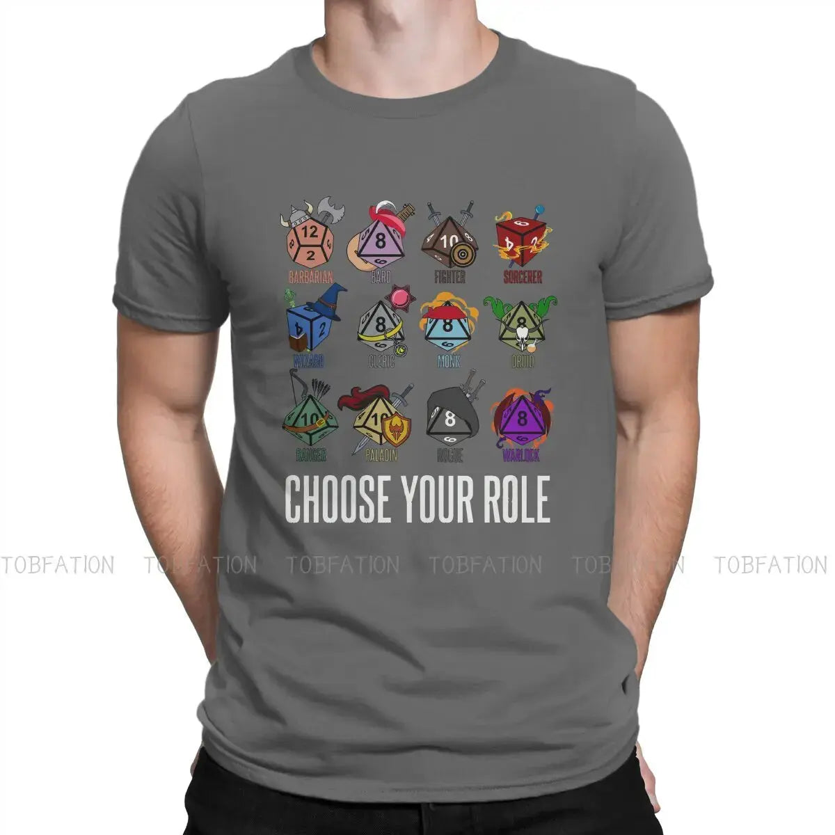 TOBFATION DnD Character Class Tee – Loose Fit Cotton Shirt for Casual Wear & RPG Fans Gamers Guild