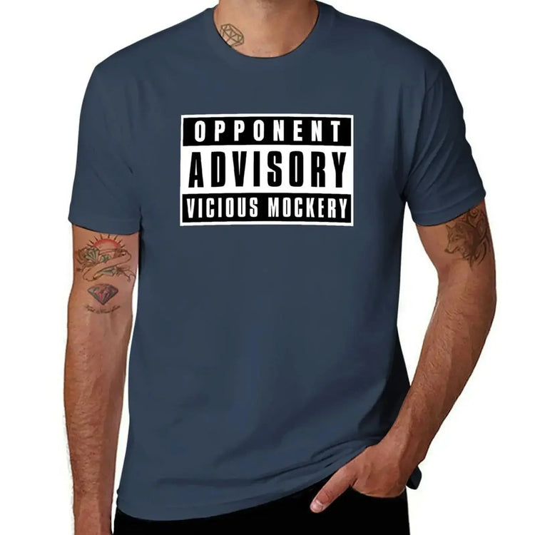 Opponent Advisory: Vicious Mockery T-Shirt – Funny DND Bard Spell Tee | Plus Size RPG Top for Men Gamers Guild