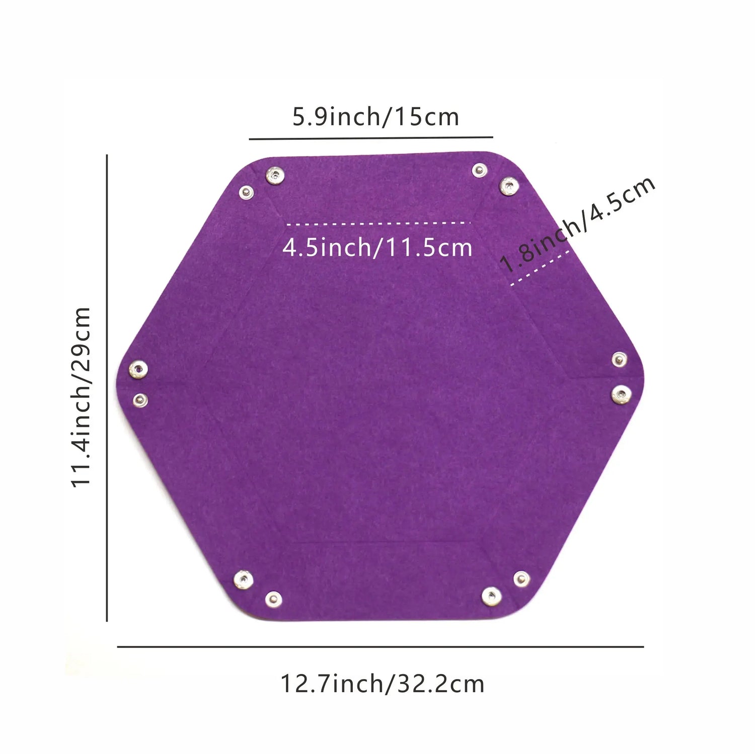 Foldable Hexagon Dice Tray – Felt Rolling Tray for DND, RPG & Tabletop Games Gamers Guild