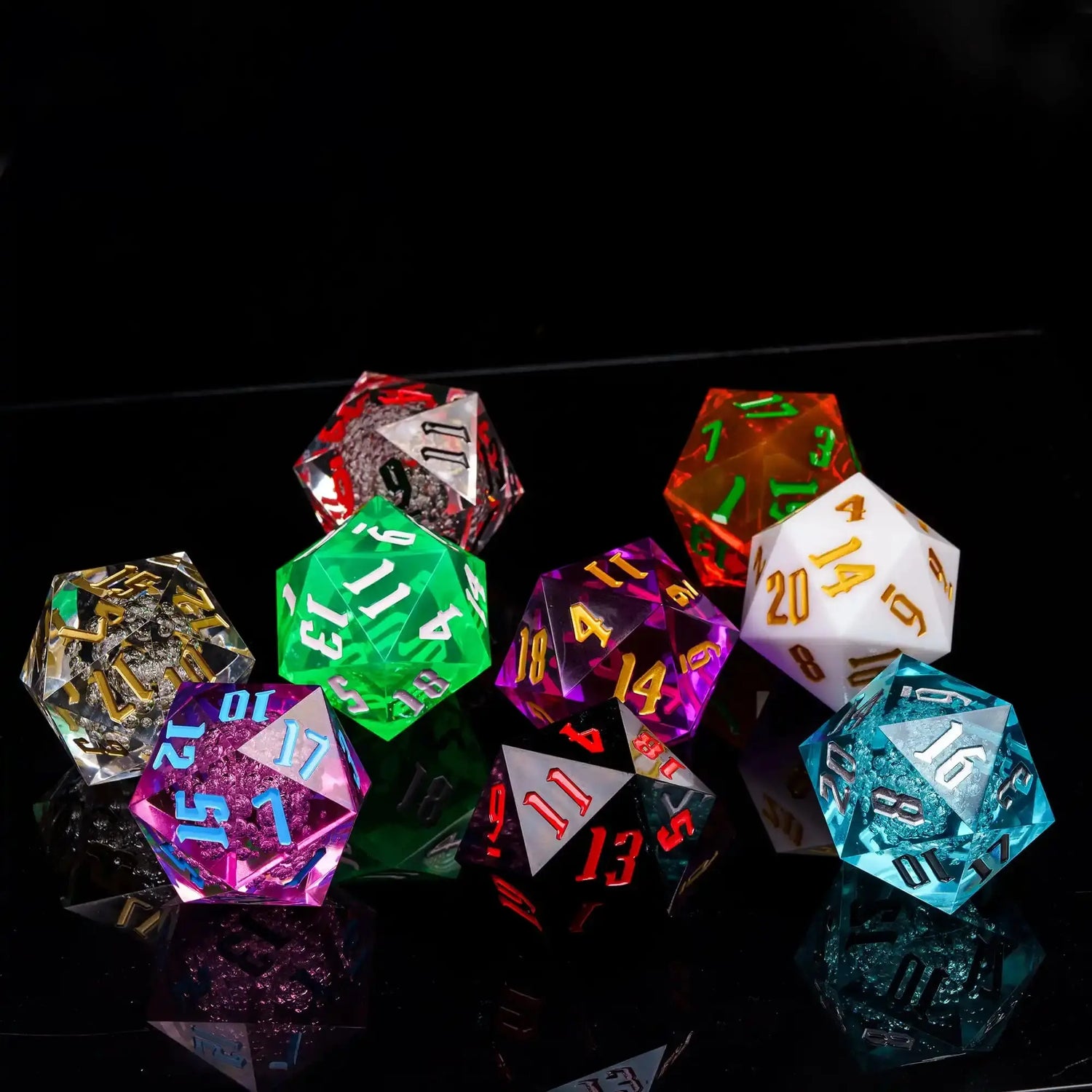 Crystal 55mm D20 Dice – Oversized Acrylic Polyhedral Die for D&D, RPGs & Party Games  Transparent or Solid Color Gamers Guild