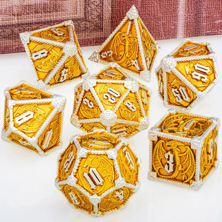 Metal DND Dice Set – Heavyweight Polyhedral Dice for Dungeons & Dragons & RPGs Gamers Guild
