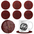 DND Faux Leather Coaster Set – 6 Embossed RPG Drink Mats with Holder Featuring Dragon, Beholder, Mimic & More Gamers Guild