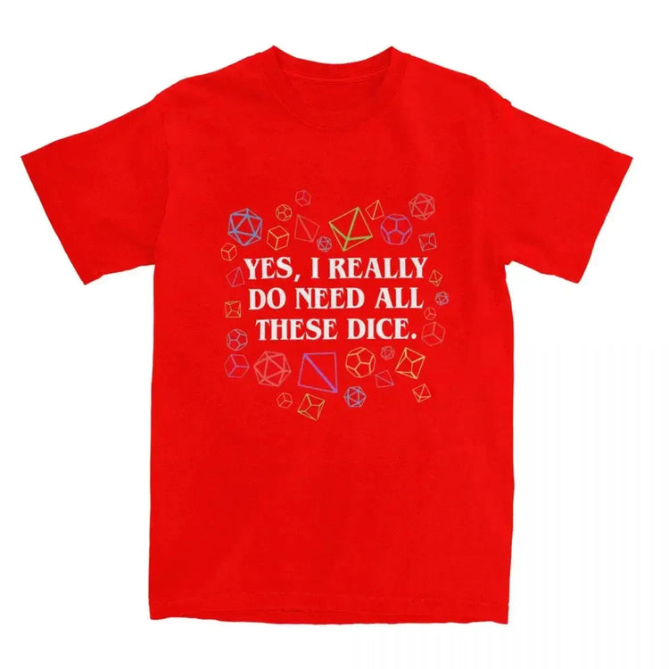 Dungeon & Dragon Dice T-Shirt – 100% Cotton RPG Tee for Men & Women | Tabletop Gaming Fashion Gamers Guild