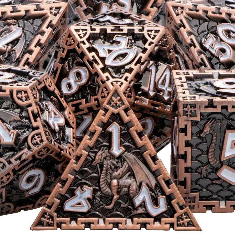 DND Metal Polyhedral Dice Set – Heavy RPG Dice for Dungeons & Dragons, Pathfinder & Tabletop Games Gamers Guild