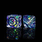 Dice Set Blue Magic Resin Polyhedral