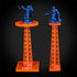 DND Flight Stand Set – 2-Piece Fluorescent Acrylic Combat Risers for Flying Miniatures  Adjustable Height Platforms for RPGs Gamers Guild