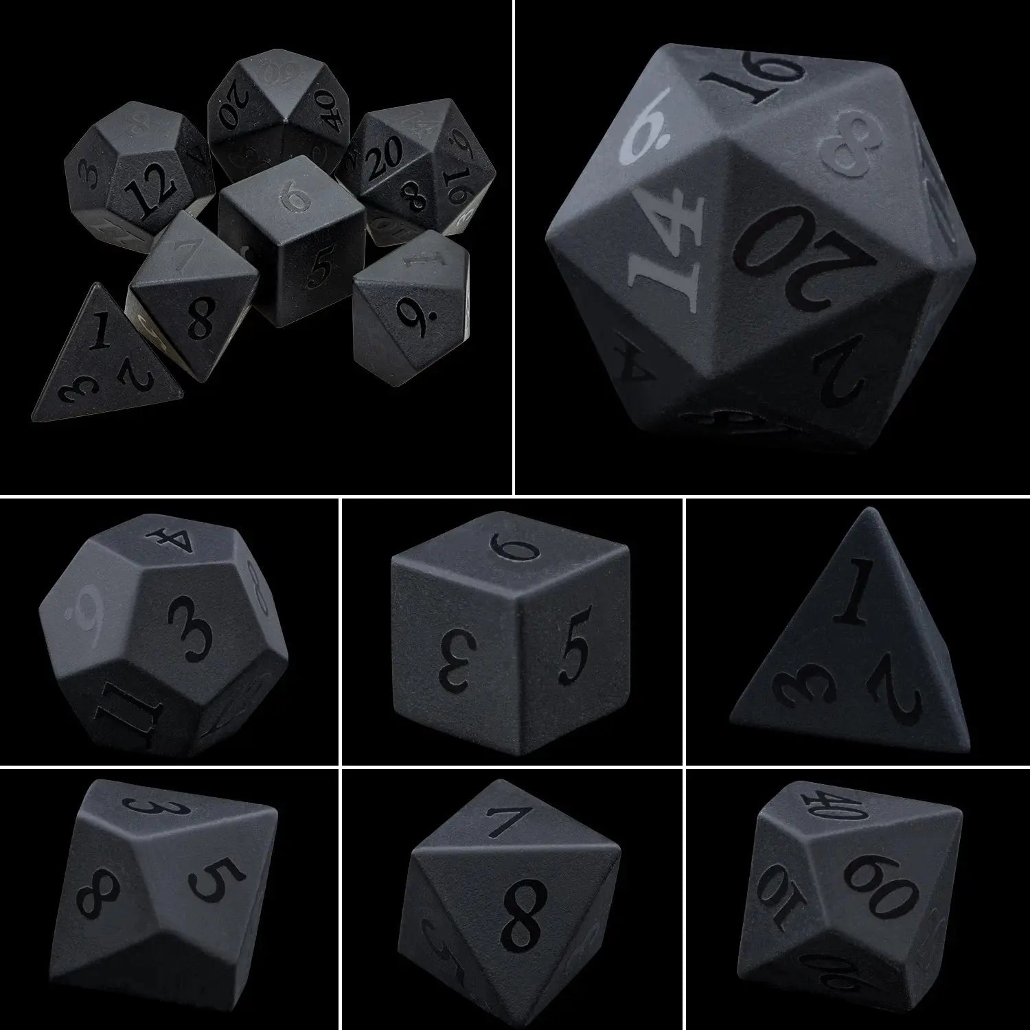 Purple Crystal Stone & Gem Dice Set – Sharp Edge Polyhedral Dice for D&D, Pathfinder & RPGs Gamers Guild