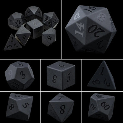 Purple Crystal Stone & Gem Dice Set – Sharp Edge Polyhedral Dice for D&D, Pathfinder & RPGs Gamers Guild