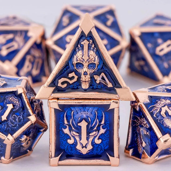 7-Piece Metal DND Dice Set – Weighted Polyhedral Dice for Dungeons & Dragons, RPG Games & Tabletop Adventures Gamers Guild