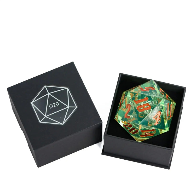Crystal 55mm D20 Dice – Oversized Acrylic Polyhedral Die for D&D, RPGs & Party Games  Transparent or Solid Color Gamers Guild