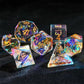 Colorful Gemstone Pirate Dice Set – 7pc Resin Polyhedral Dice with Golden Script for DND, RPG & Tabletop Campaigns Gamers Guild