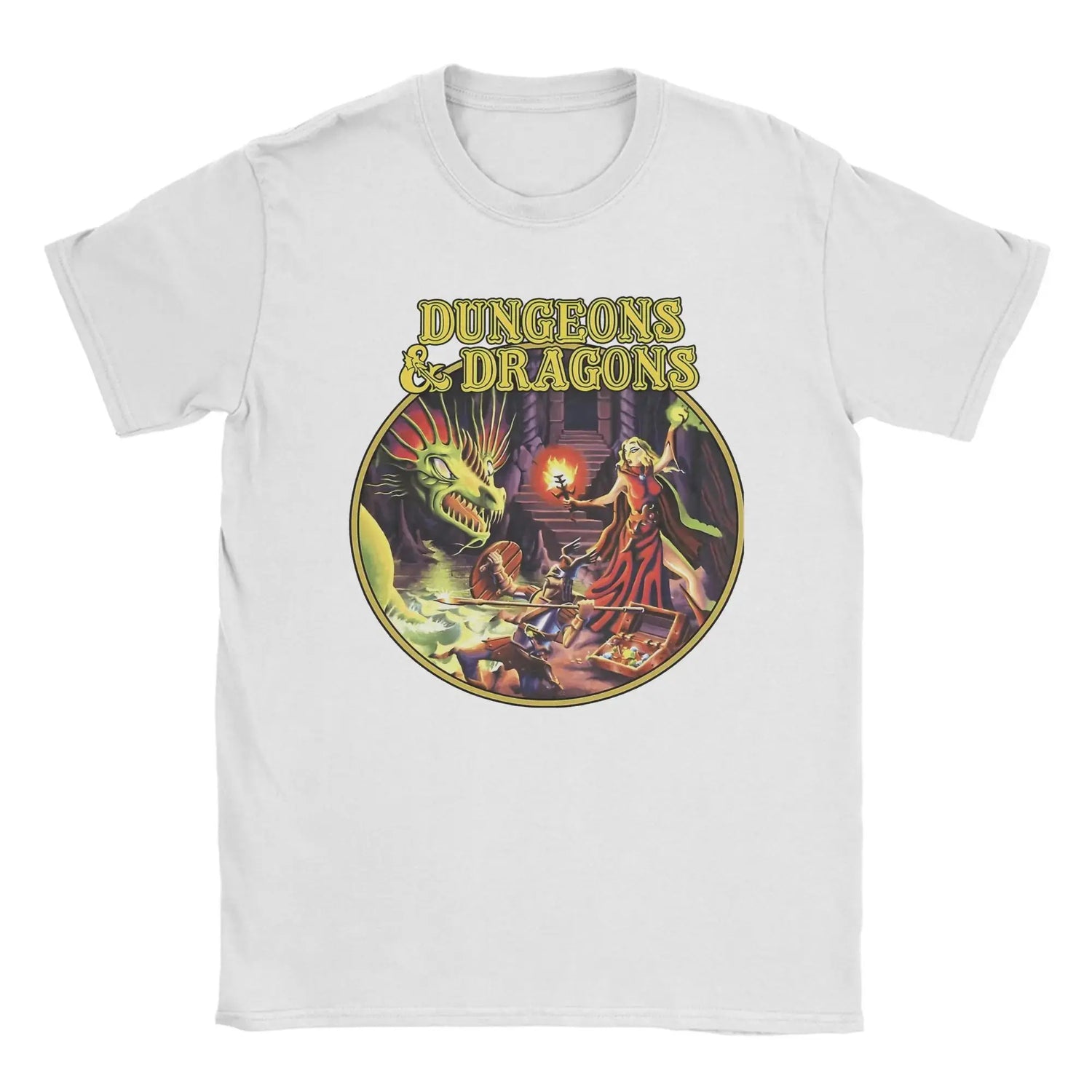 Dungeons & Dragons Men’s Vintage Cotton T-Shirt – Casual O-Neck Short Sleeve Tee for RPG Fans Gamers Guild