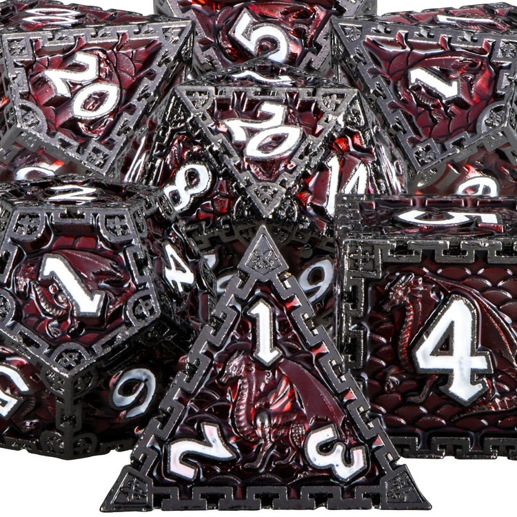 DND Metal Polyhedral Dice Set – Heavy RPG Dice for Dungeons & Dragons, Pathfinder & Tabletop Games Gamers Guild