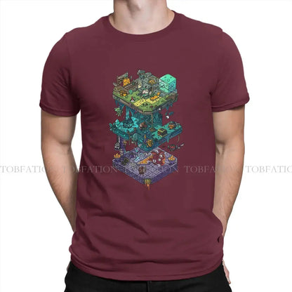Dungeons & Isometric Dragons Cotton T-Shirt – Casual DND Dice Graphic Tee for Men, Streetwear Style Gift Gamers Guild
