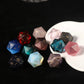 Crystal Quartz D20 – Handwritten Font Gemstone Dice for DND, Pathfinder & RPG Star Path Adventures Gamers Guild