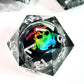 7-Piece Spinning Dragon Eye Resin Dice Set – Sharp Edge Polyhedral Dice for Dungeons & Dragons, Pathfinder & RPG Tabletop Games Gamers Guild