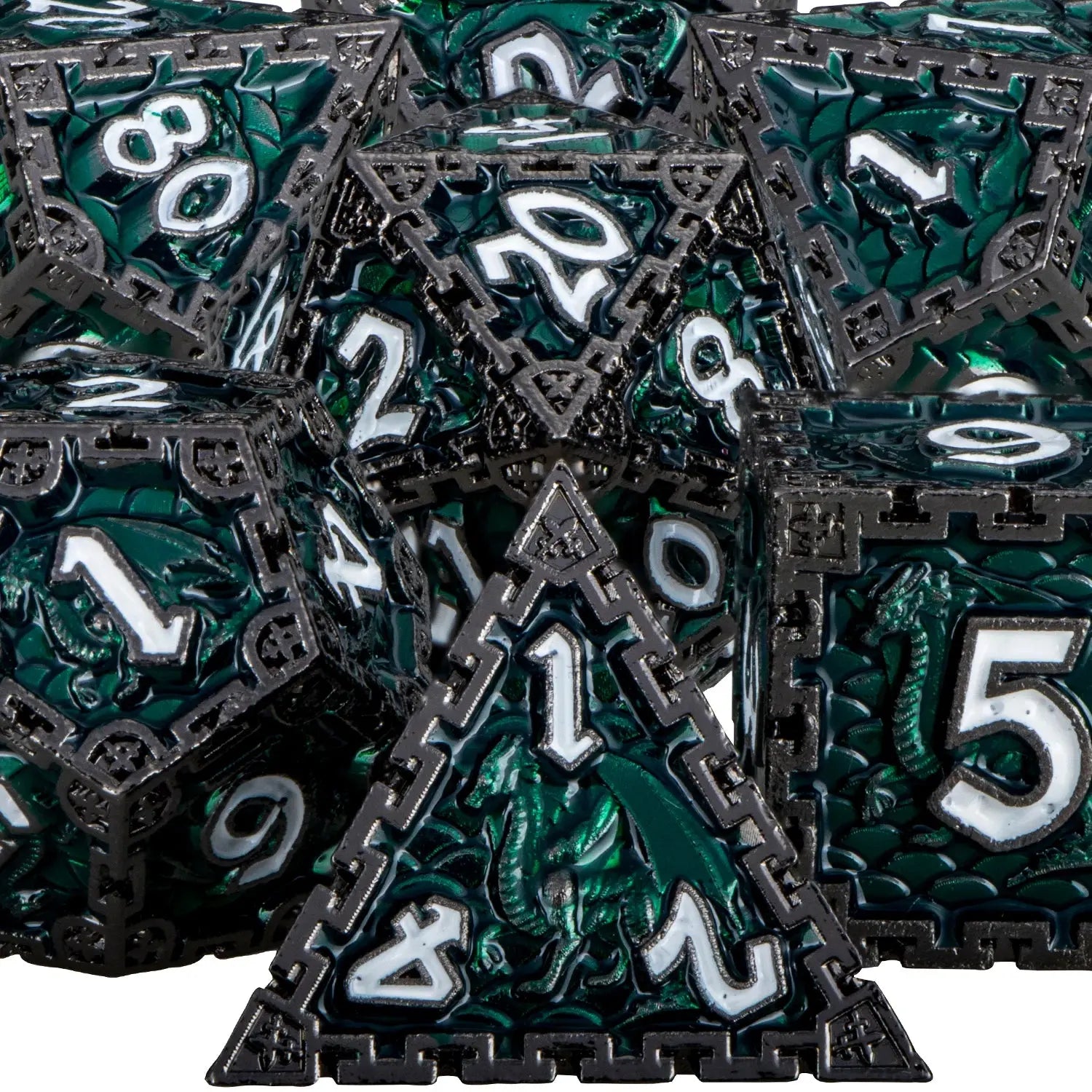 DND Metal Polyhedral Dice Set – Heavy RPG Dice for Dungeons & Dragons, Pathfinder & Tabletop Games Gamers Guild