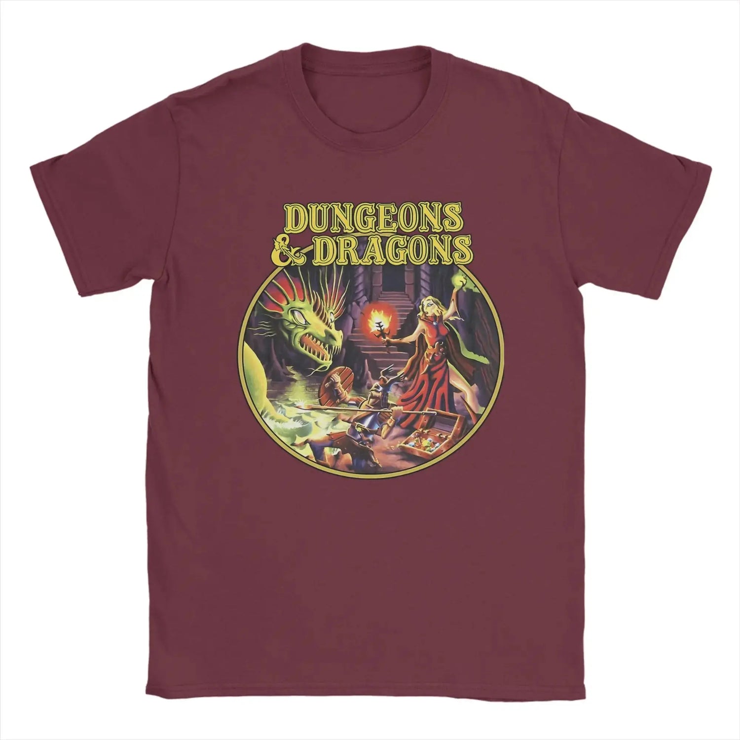 Dungeons & Dragons Men’s Vintage Cotton T-Shirt – Casual O-Neck Short Sleeve Tee for RPG Fans Gamers Guild