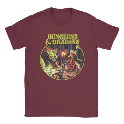 Dungeons & Dragons Men’s Vintage Cotton T-Shirt – Casual O-Neck Short Sleeve Tee for RPG Fans Gamers Guild