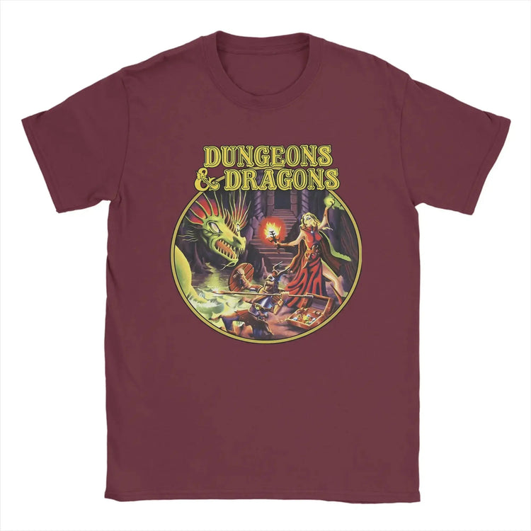 Dungeons & Dragons Men’s Vintage Cotton T-Shirt – Casual O-Neck Short Sleeve Tee for RPG Fans Gamers Guild