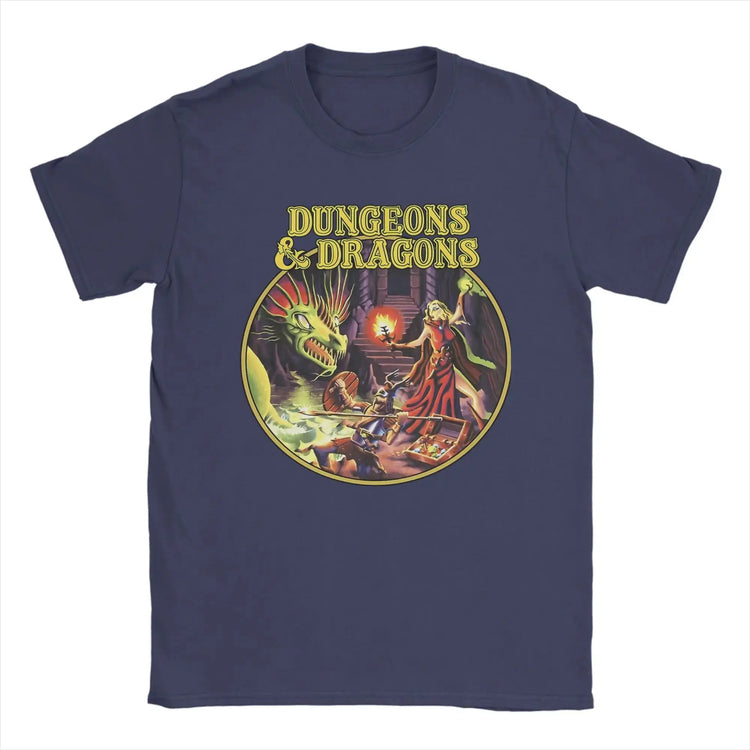 Dungeons & Dragons Men’s Vintage Cotton T-Shirt – Casual O-Neck Short Sleeve Tee for RPG Fans Gamers Guild