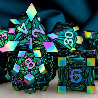 DND Metal Polyhedral Dice Set – Heavy RPG Dice for Dungeons & Dragons, Pathfinder & Tabletop Games Gamers Guild