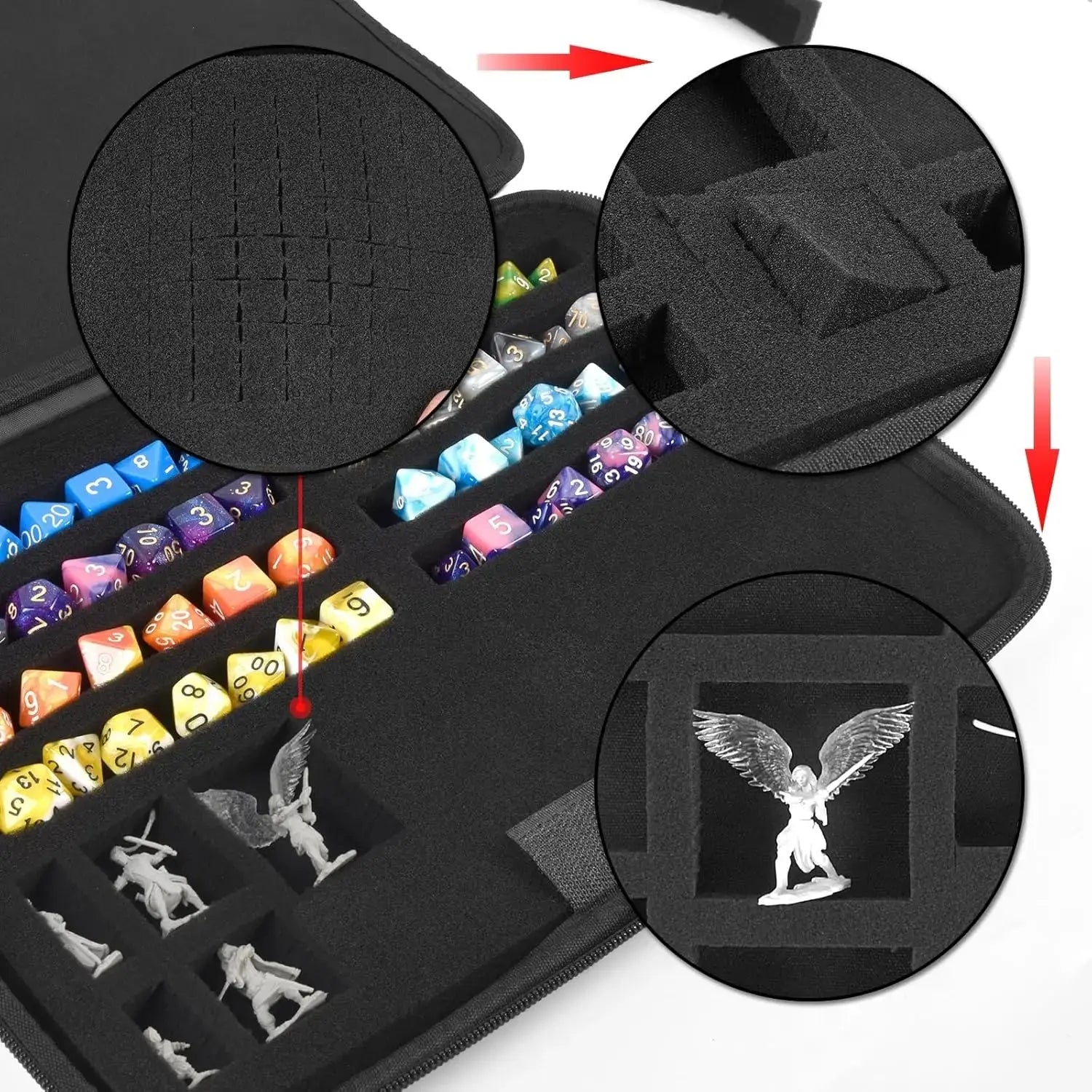 DND Dice Tray & Storage Box – Dragon-Scale Travel Case for Polyhedral Dice, Miniatures & RPG Accessories Gamers Guild