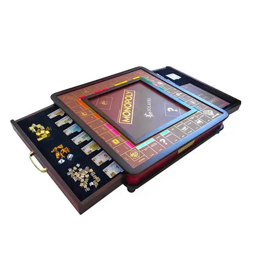 Solaire Deluxe X Bespoke Monopoly – Luxury Wooden Board Game | Collector’s Edition | Corporate Gift | Licensed by Monopoly Gamers Guild