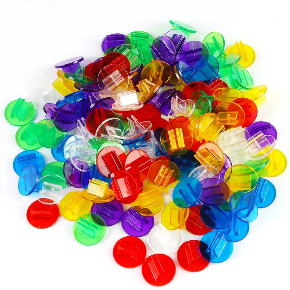 Translucent Plastic Card Stands – 50 PCS Multi-Color Holders for Board Games, RPGs & Display Props Gamers Guild