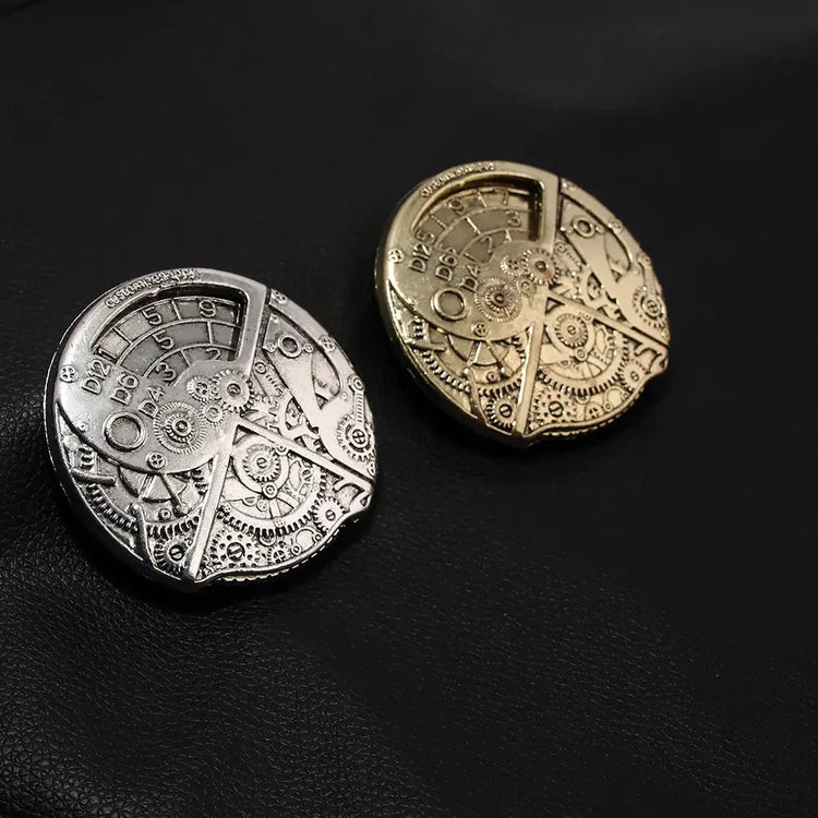 Dungeons & Dragons Commemorative Coin – Rotatable Digital Compass Gear of Destiny Metal Token for Jewelry & RPG Accessories Gamers Guild
