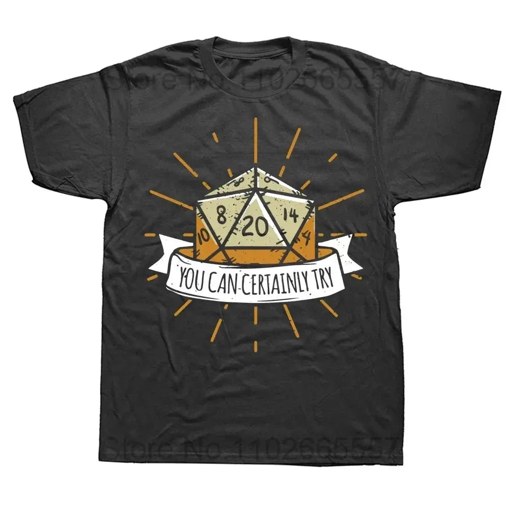 “I Have a Plan” D20 Graphic Tee – Casual Cotton Streetwear for D&D Fans Gamers Guild