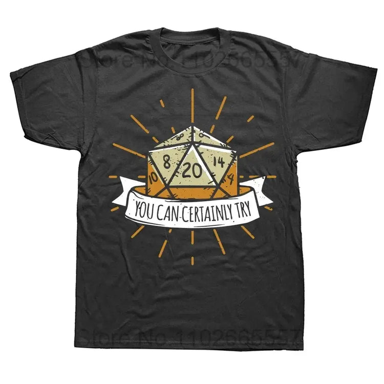 “I Have a Plan” D20 Graphic Tee – Casual Cotton Streetwear for D&D Fans Gamers Guild