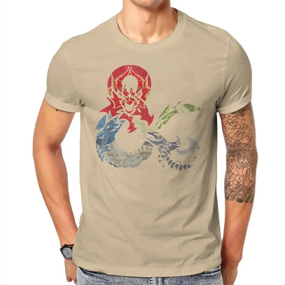 Dragon DND Men’s T-Shirt – Fantasy Graphic Tee | Casual Cotton O-Neck Top Gamers Guild
