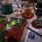DND Faux Leather Coaster Set – 6 Embossed RPG Drink Mats with Holder Featuring Dragon, Beholder, Mimic & More Gamers Guild