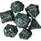 7-Piece Hollow Metal Dragon Dice Set – Engraved Polyhedral RPG Dice for D&D, Pathfinder & Collector Display Gamers Guild
