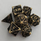 7 Pcs Hollow Metal Dice Set for DND RPG Dragon-Engraved Polyhedral Dice Tabletop Gaming Accessories for Dungeon Master Collector Gamers Guild