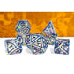 Dice Set Blue Magic Resin Polyhedral