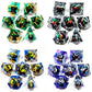 7-Piece Spinning Dragon Eye Resin Dice Set – Sharp Edge Polyhedral Dice for Dungeons & Dragons, Pathfinder & RPG Tabletop Games Gamers Guild