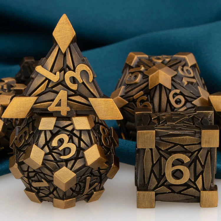 DND Metal Polyhedral Dice Set – Heavy RPG Dice for Dungeons & Dragons, Pathfinder & Tabletop Games Gamers Guild