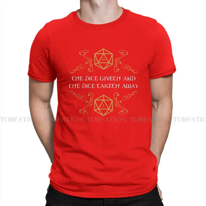 The Dice Giveth and Taketh Away T-Shirt – Funny DND Critical Fail Tee | Cotton Streetwear for Men (S–6XL) Gamers Guild