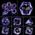 Purple Crystal Stone & Gem Dice Set – Sharp Edge Polyhedral Dice for D&D, Pathfinder & RPGs Gamers Guild