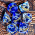 Spinning Dragon Eye Resin Dice Set – 7-Piece Transparent Sharp Edge Polyhedral Dice for RPGs Gamers Guild