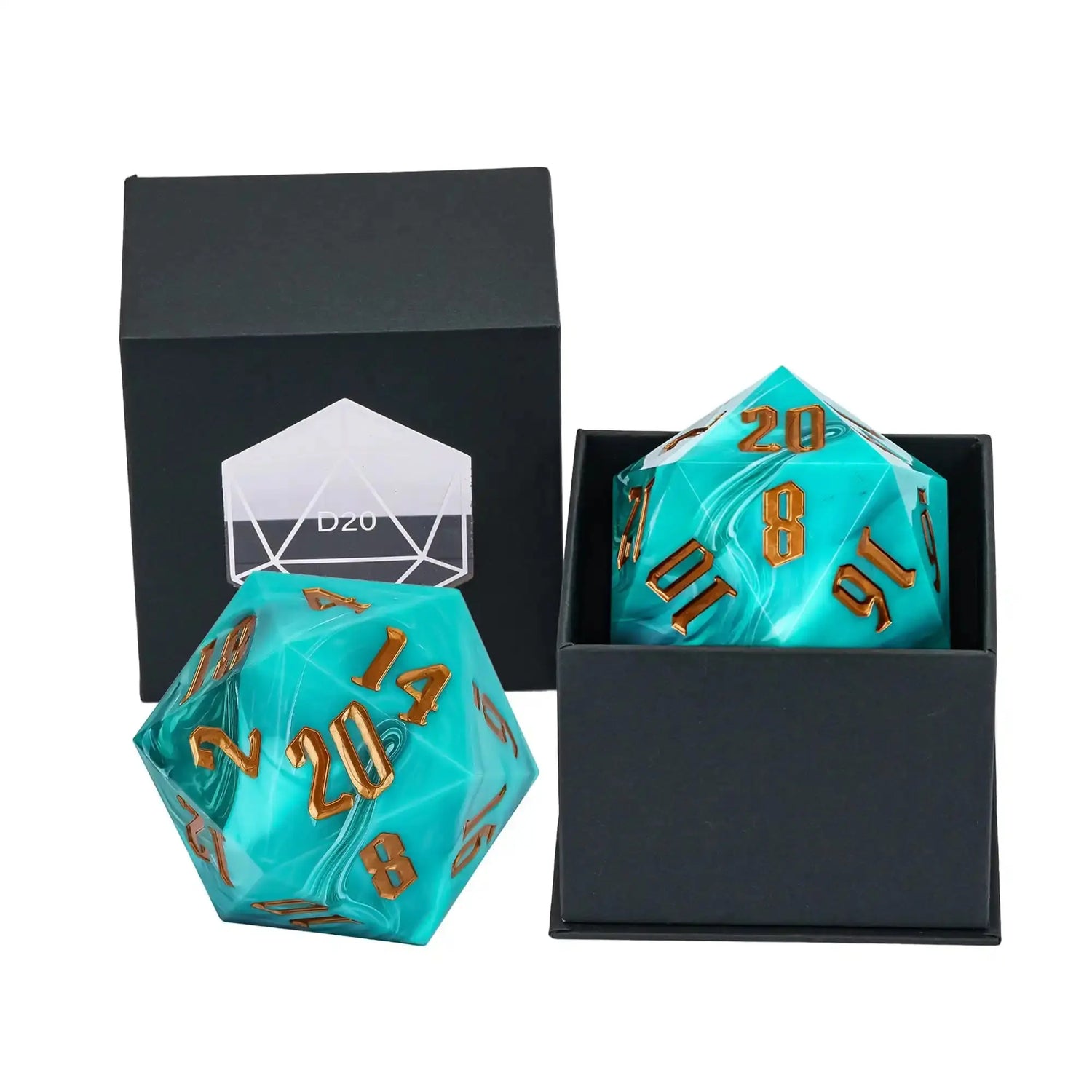 Crystal 55mm D20 Dice – Oversized Acrylic Polyhedral Die for D&D, RPGs & Party Games  Transparent or Solid Color Gamers Guild